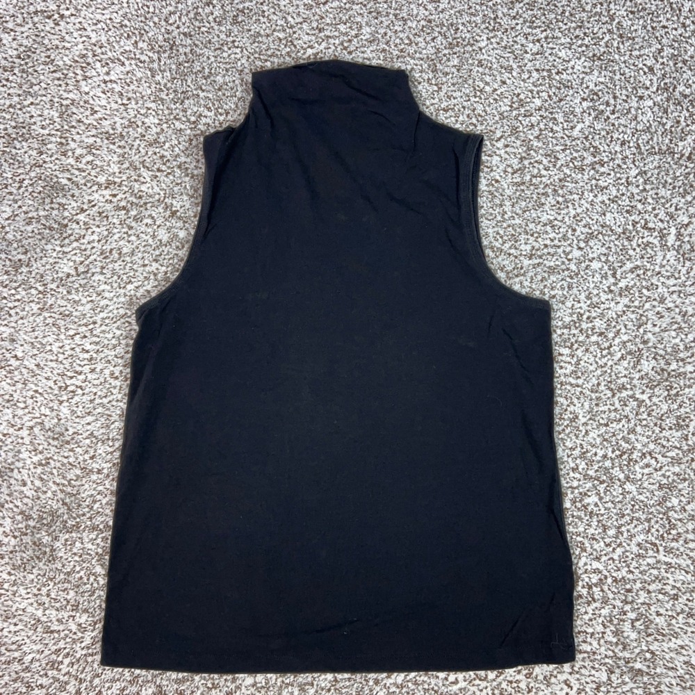 Athleta Tank Top Womens Medium Black Outbound II Mock Neck Sleeveless Gym Sport